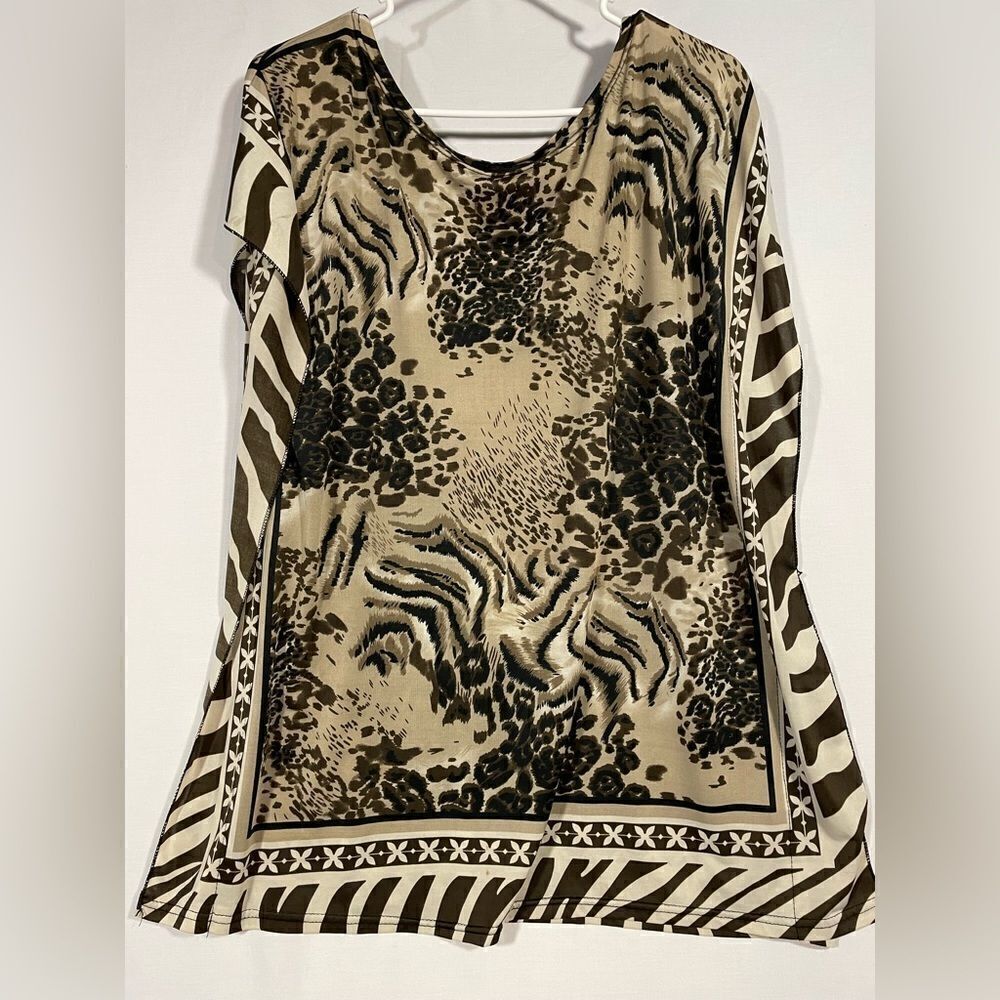 Cleo animal print blouse